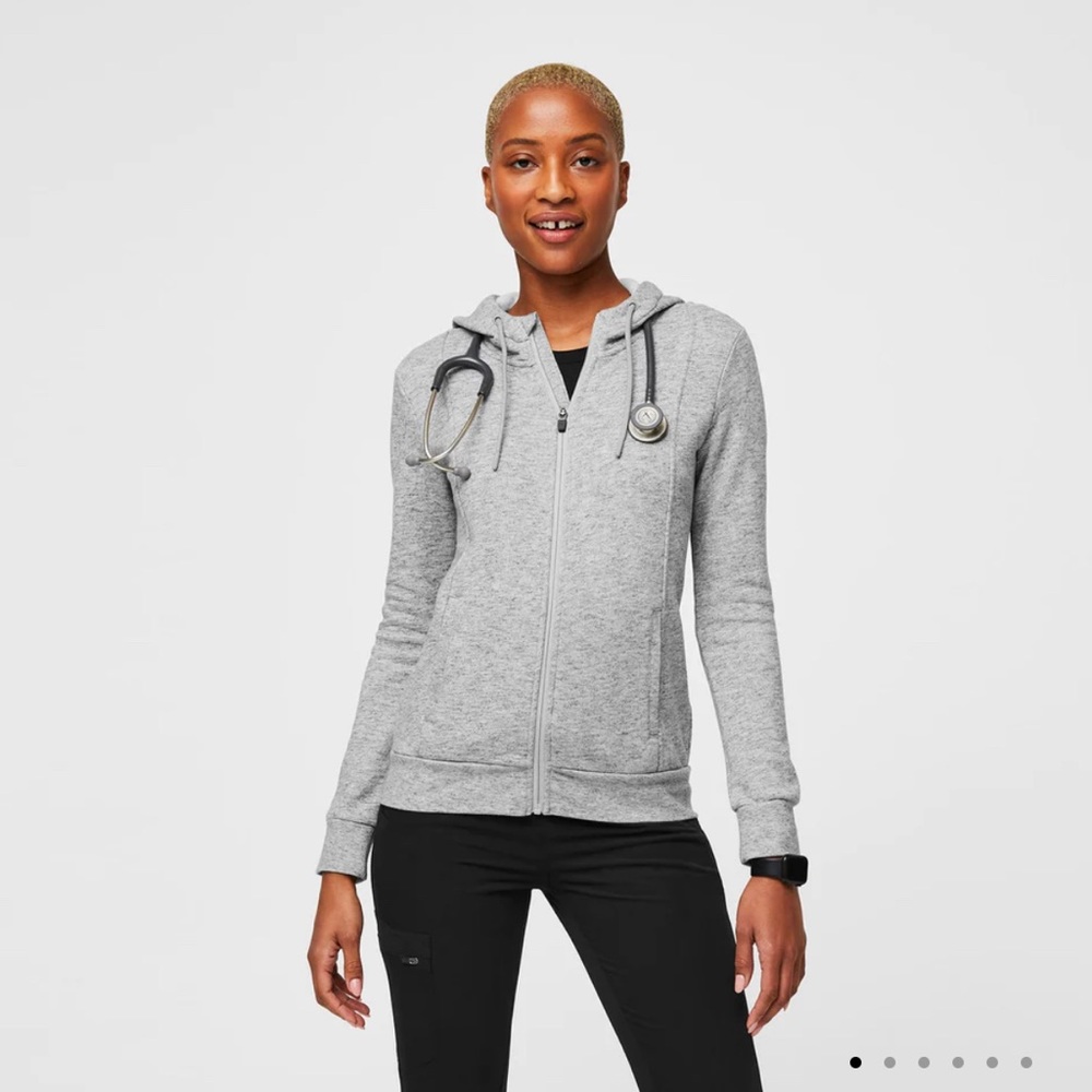 Womens Grey Figs Zip-up